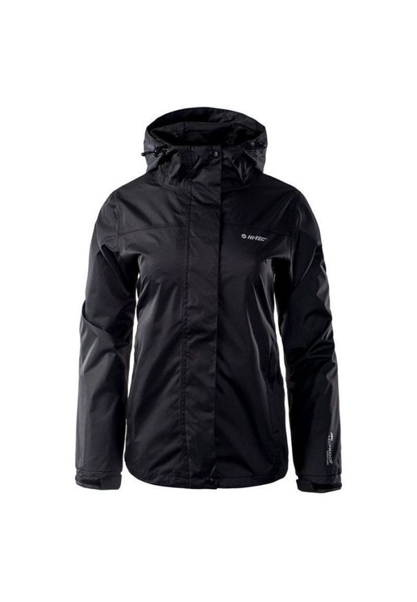 Hi-tec - Kurtka damska Hi-Tec Lady Resti - czarna, Rozmiar L. Typ kołnierza: kaptur. Kolor: czarny. Wzór: nadruk