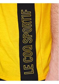 Le Coq Sportif T-Shirt 2310027 Żółty Regular Fit. Kolor: żółty. Materiał: bawełna #5