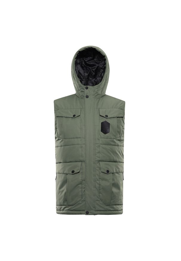 ALPINE PRO - Bezrękawnik męski mocno ocieplany Alpine Pro Hard. Kolor: zielony. Długość rękawa: bez rękawów. Sezon: zima, jesień. Sport: turystyka piesza