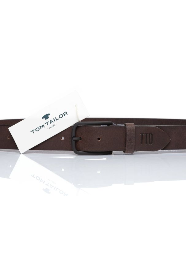 Tom Tailor - TOM TAILOR PASEK SKÓRZANY TM0206R69 690 35mm Gürtel Q.1869. Materiał: skóra. Styl: klasyczny