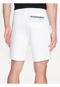 BOSS - Boss Szorty sportowe Headlo 50497184 Biały Regular Fit. Kolor: biały. Materiał: bawełna, syntetyk. Styl: sportowy