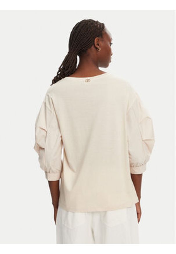 Liu Jo Bluzka WA5359 J4893 Beżowy Regular Fit. Kolor: beżowy. Materiał: bawełna, syntetyk