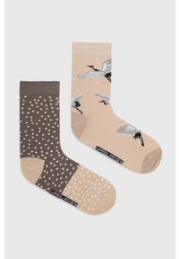 medicine - Medicine skarpetki bawełniane w żurawie (2-pack) 2-pack damskie kolor multicolor. Materiał: bawełna #1