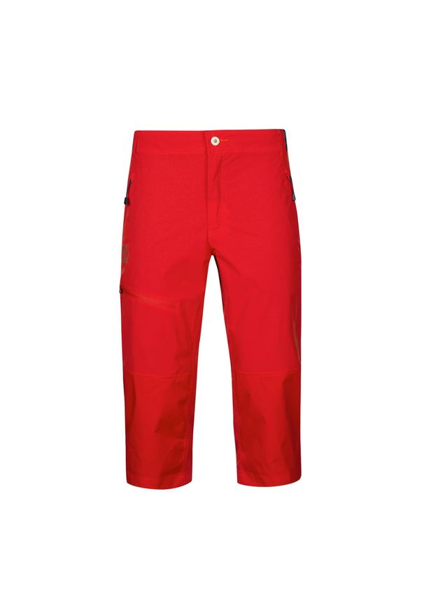 Spodnie trekkingowe damskie Halti Pallas X-Stretch Lite Capri. Kolor: czerwony. Długość: długie