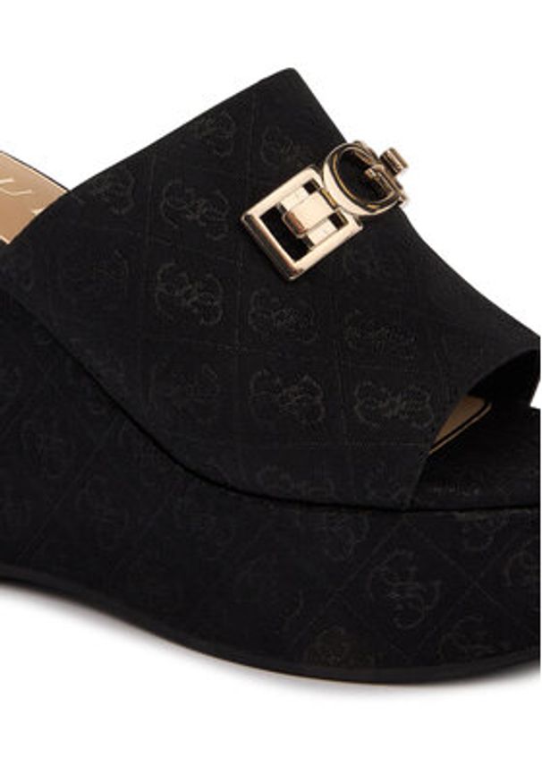 Guess Klapki FLJEVZ FAB04 Czarny. Kolor: czarny. Materiał: materiał