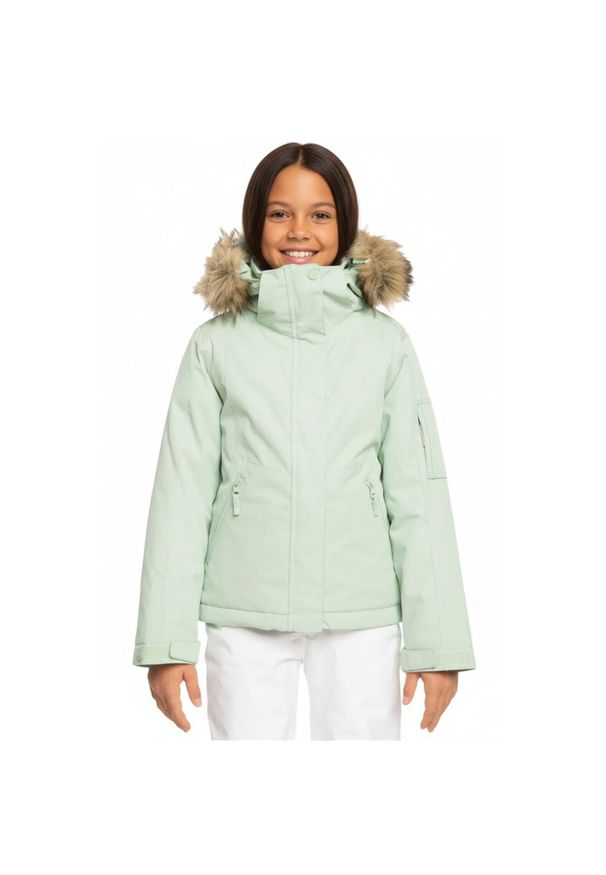 Kurtka narciarska dla dzieci Roxy Meade 10K. Kolor: zielony. Materiał: poliester. Sezon: zima. Sport: narciarstwo