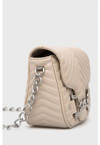 Trussardi Jeans - Trussardi torebka kolor beżowy. Kolor: beżowy. Materiał: pikowane. Rodzaj torebki: na ramię