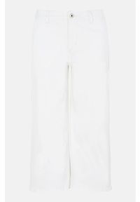 Cellbes - Rozciągliwe dżinsy z szerokimi nogawkami – model culotte. Kolor: biały. Styl: elegancki, klasyczny