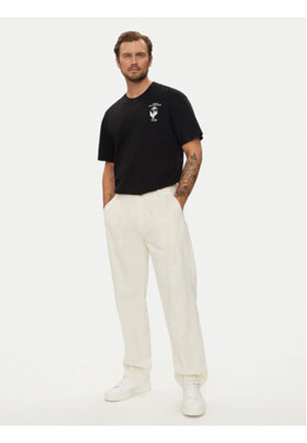 Jack & Jones - Jack&Jones T-Shirt Bradley 12264415 Czarny Relaxed Fit. Kolor: czarny. Materiał: bawełna
