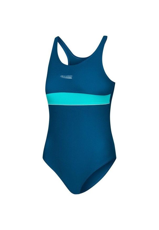 Strój jednoczęściowy pływacki dla dzieci Aqua Speed Emily. Kolor: niebieski, turkusowy, wielokolorowy