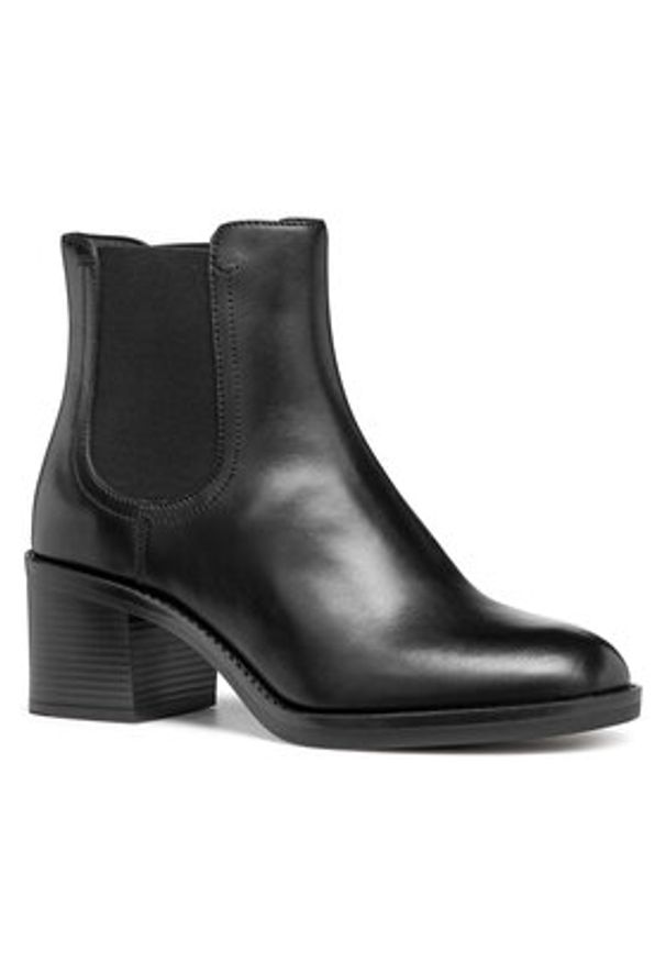 Geox Botki D Serilda 60 D46XXB 00043 C9999 Czarny. Kolor: czarny. Materiał: materiał