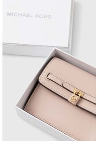 MICHAEL Michael Kors portfel skórzany damski kolor różowy. Kolor: różowy. Materiał: skóra #2