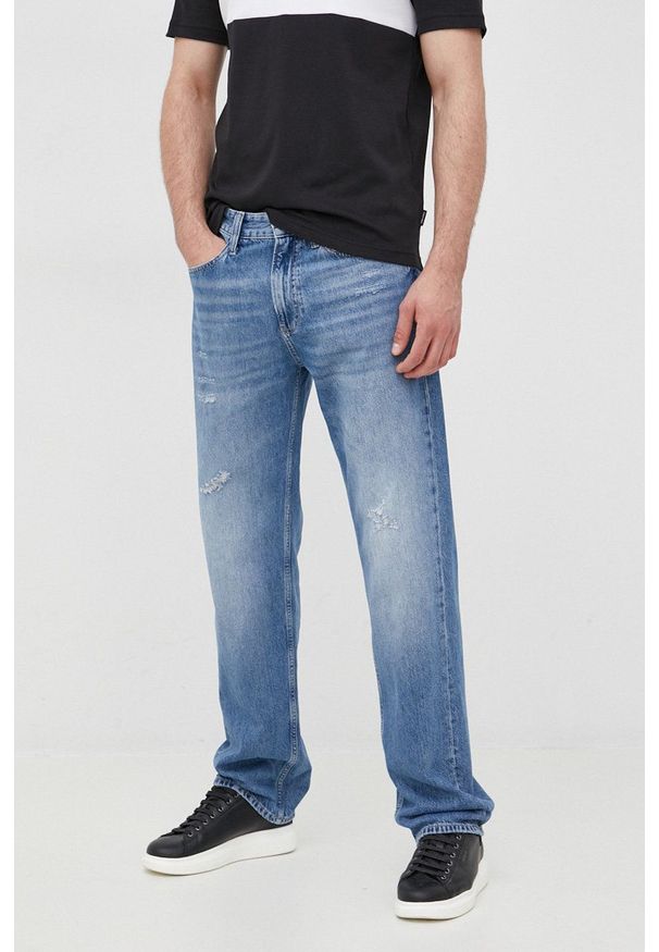 Calvin Klein Jeans jeansy J30J320865.PPYY męskie. Kolor: niebieski