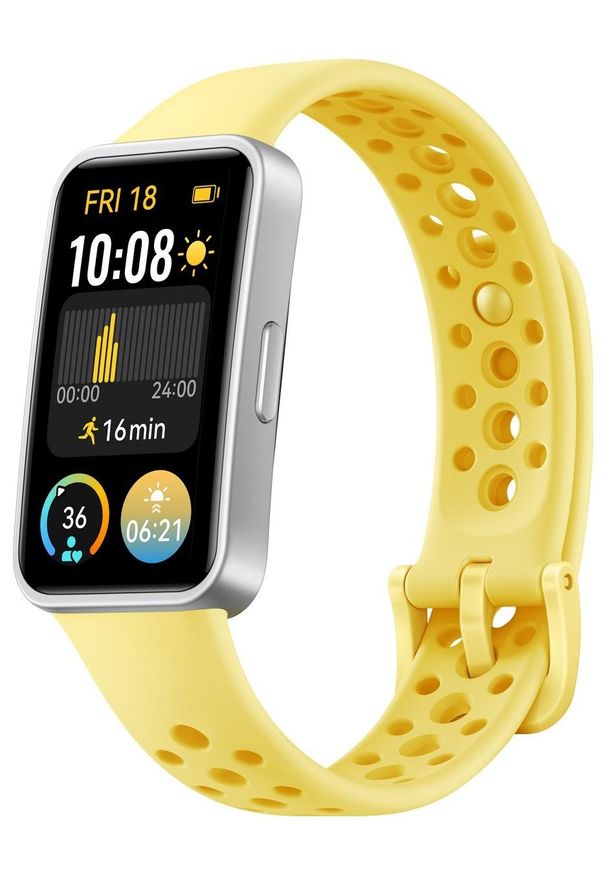 HUAWEI - Opaska sportowa Huawei Band 9 żółty. Rodzaj zegarka: cyfrowe. Kolor: żółty. Styl: sportowy