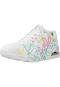 skechers - Buty SKECHERS 177982S UNO Biały. Okazja: na co dzień. Kolor: biały. Materiał: materiał, syntetyk, tkanina. Wzór: aplikacja. Model: Skechers Sport. Sport: turystyka piesza #1