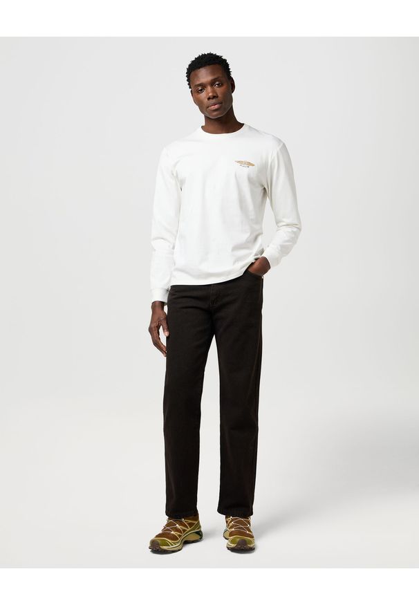 Wrangler - MESKA KOSZULKA WRANGLER LS AMERICANA TEE WORN WHITE 112371574