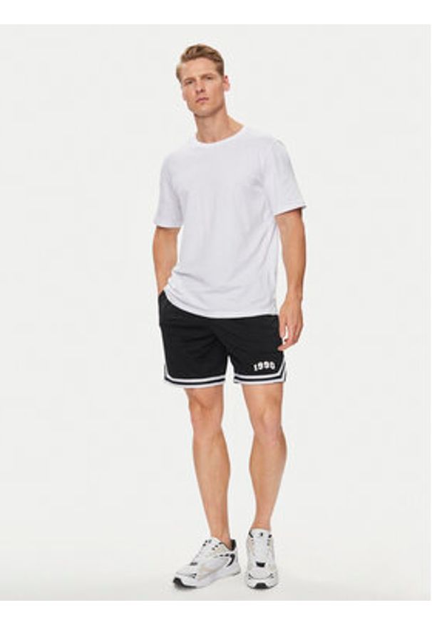 Jack & Jones Szorty sportowe Jpstbill 12255529 Czarny Wide Leg. Kolor: czarny. Materiał: syntetyk. Styl: sportowy