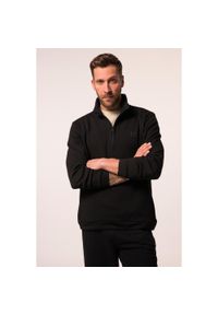 JAY-PI - Męski Półgolf Belly Fit fitness zamek wszywane kieszenie do rozm. 7 XL. Kolekcja: plus size. Kolor: czarny. Materiał: bawełna, elastan, poliester, materiał. Sport: fitness