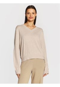 Ecoalf Sweter Keep GAKNKEEPA6261WW22 Beżowy Regular Fit. Kolor: beżowy. Materiał: wełna