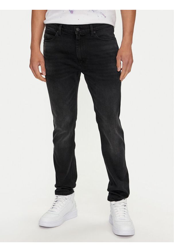 Hugo Jeansy 50524229 Czarny Extra Slim Fit. Kolor: czarny