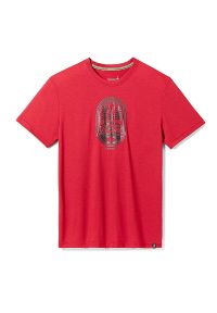 Koszulka z krótkim rękawem unisex Smartwool Trail Graphic. Kolor: czerwony. Długość rękawa: krótki rękaw. Długość: krótkie