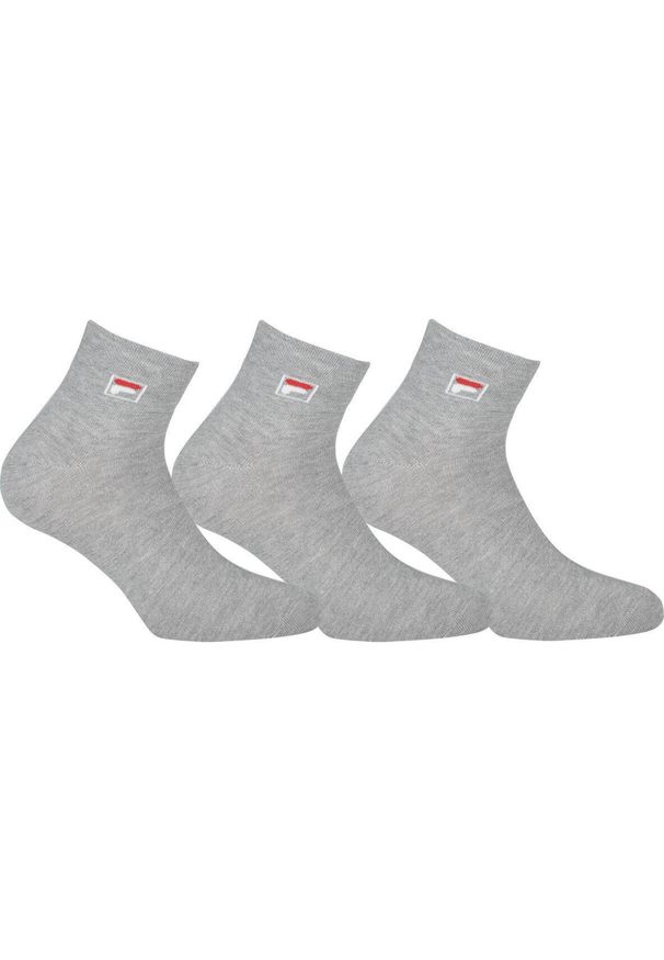 Skarpetki ponad kostę unisex Fila 3 pary. Kolor: szary. Sport: turystyka piesza
