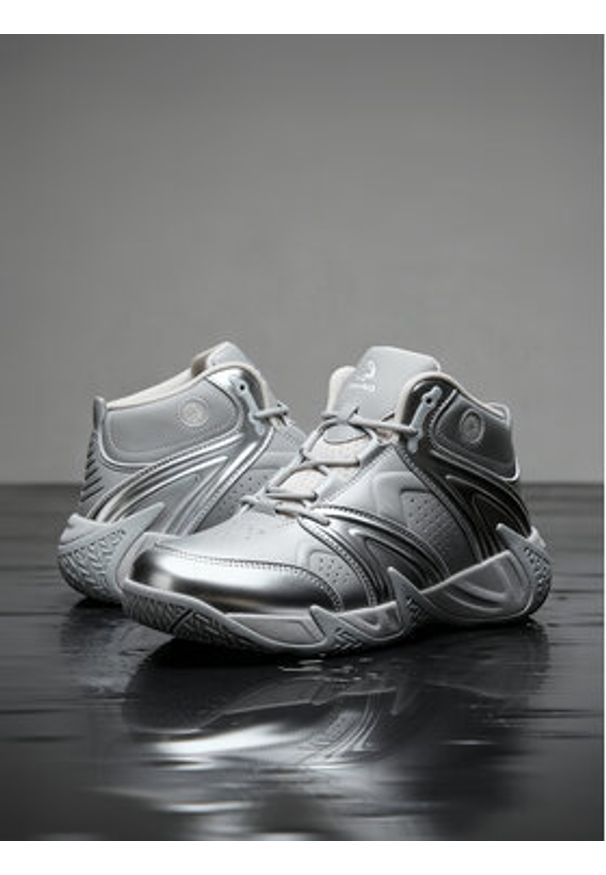 Shaq Sneakersy CEO-DEVASTATOR AQ95010W-SS Szary. Kolor: szary. Materiał: skóra
