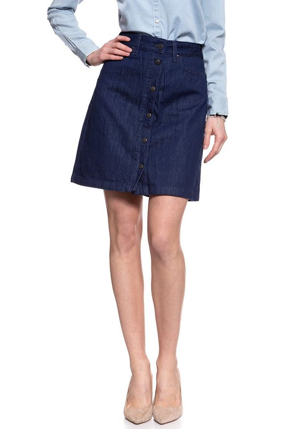 Lee - SPÓDNICA JEANSOWA LEE A LINE SKIRT RINSE L38NRC36 112108289. Materiał: jeans