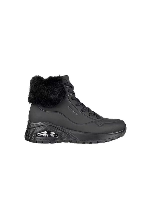 skechers - Buty do chodzenia damskie Skechers Uno Rugged Fall Air. Wysokość cholewki: za kostkę. Zapięcie: sznurówki. Kolor: czarny. Materiał: materiał, syntetyk. Szerokość cholewki: normalna. Sport: turystyka piesza