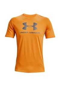 Koszulka fitness męska Under Armour Sportstyle Logo SS. Kolor: pomarańczowy. Długość rękawa: krótki rękaw. Długość: krótkie. Sport: fitness #1