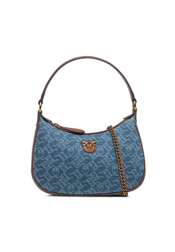 Pinko Torebka Half Moon Mini AI 23-24 PLTT 101523 A138 Niebieski. Kolor: niebieski