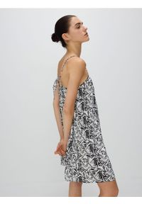 Reserved - Sukienka z wiskozą i lnem - wielobarwny. Materiał: len, wiskoza #1