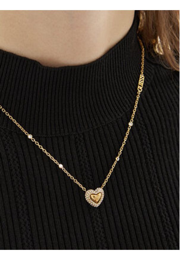 Guess Naszyjnik JUBN05 018JW Złoty. Materiał: metalowe. Kolor: złoty