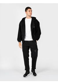 Les Hommes Bluza "Zip Hoodie" | LBH3000700N | Mężczyzna | Czarny. Okazja: na co dzień. Typ kołnierza: kaptur. Kolor: czarny. Materiał: bawełna, poliester. Styl: sportowy, casual, elegancki #1