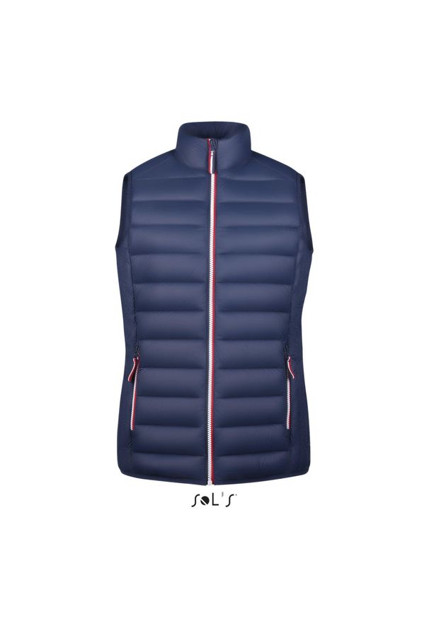 SOL'S - Damska kurtka bez rękawów Sol's Victoire Bw. Kolor: niebieski. Materiał: puch. Długość rękawa: bez rękawów. Sezon: zima