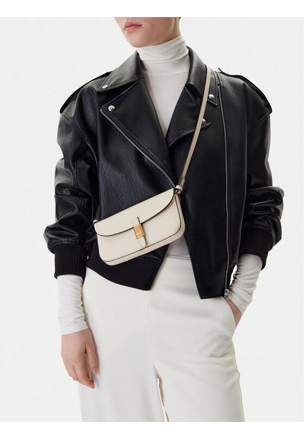Pinko - PINKO Torebka Saddle Flat AI 25-26 PCPL 105349 A1ZX Écru. Materiał: skórzane