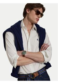 Polo Ralph Lauren Koszula 710B20512003 Biały Custom Fit. Typ kołnierza: polo. Kolor: biały. Materiał: bawełna #7