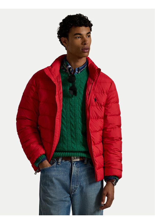 Polo Ralph Lauren Kurtka puchowa 710967774006 Czerwony Regular Fit. Typ kołnierza: polo. Kolor: czerwony. Materiał: syntetyk