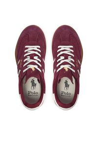 Polo Ralph Lauren Sneakersy 804950266003 Bordowy. Kolor: czerwony. Materiał: skóra, zamsz #5