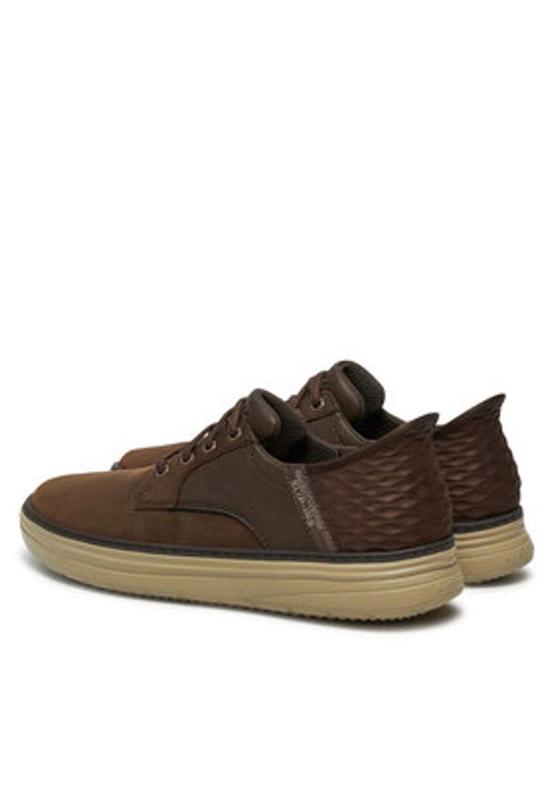 skechers - Skechers Sneakersy Hyland-Ryland 205279 Brązowy. Kolor: brązowy. Materiał: skóra, nubuk