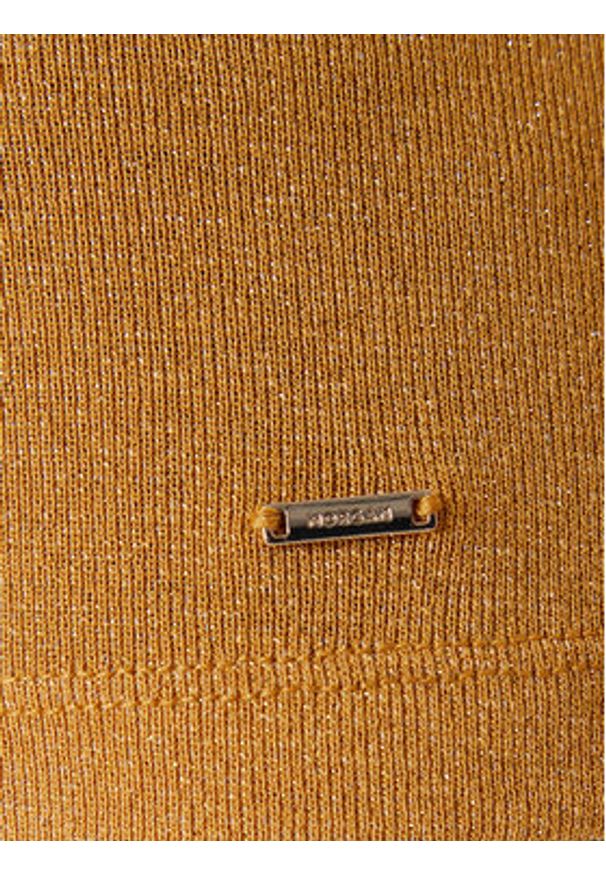 Morgan Top 251-DIDONI Żółty Slim Fit. Kolor: żółty. Materiał: wiskoza