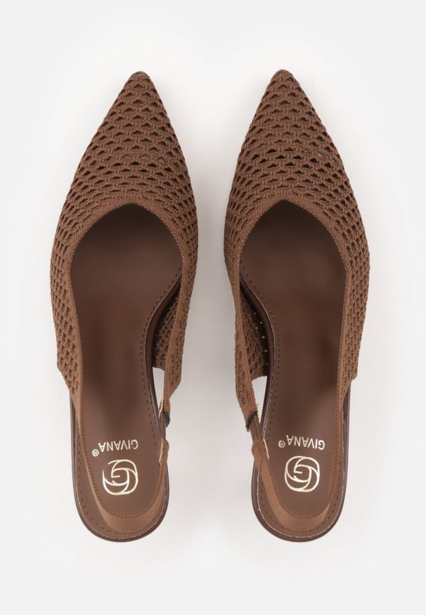 Born2be - Brązowe Szpilki Eleganckie z Ażurową Cholewką Amiphe. Okazja: do pracy, na co dzień, na spotkanie biznesowe. Kolor: brązowy. Szerokość cholewki: normalna. Wzór: ażurowy. Obcas: na szpilce. Styl: elegancki