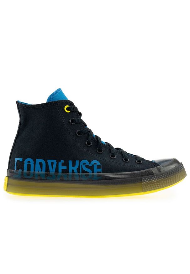 Buty Converse Chuck Taylor All Star CX Logo Remix A02807C - czarne. Kolor: czarny. Materiał: materiał. Szerokość cholewki: normalna. Wzór: aplikacja, kolorowy. Model: Converse All Star