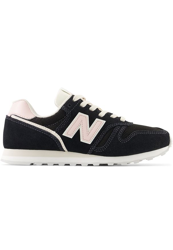 Buty damskie New Balance WL373OE2 – czarne. Okazja: na co dzień. Kolor: czarny. Materiał: guma, skóra, zamsz, materiał, syntetyk. Szerokość cholewki: normalna. Model: New Balance 373