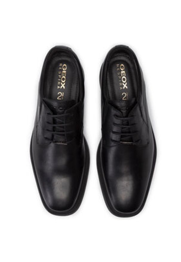 Geox Półbuty U Brayden 2Fit Abx C U54N1C 00043 C9999 Czarny. Kolor: czarny. Materiał: skóra