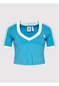 Adidas - adidas T-Shirt adicolor Classics HC2035 Niebieski Slim Fit. Kolor: niebieski. Materiał: bawełna #3