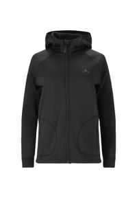 Polar z kapturem dla kobiet Whistler Tracker Powerstretch. Typ kołnierza: kaptur. Kolor: czarny, szary, wielokolorowy. Materiał: polar. Sport: turystyka piesza