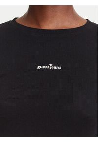 Guess Jeans Bluzka W6YP14 K3821 Czarny Slim Fit. Kolor: czarny. Materiał: bawełna #3