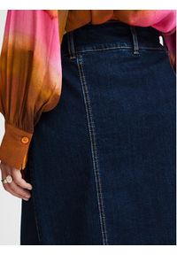 Fransa Spódnica jeansowa 20612738 Granatowy Regular Fit. Kolor: niebieski. Materiał: bawełna