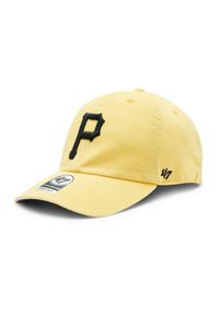 47 Brand Czapka z daszkiem MLB Pittsburgh Pirates Double Under '47 CLEAN UP BAS-DBLUN920GWS-MZ06 Żółty. Kolor: żółty. Materiał: materiał #1
